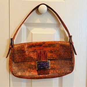 Fendi Lizard Authentic Shoulder Bag